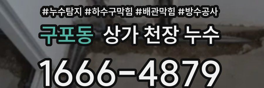 구포동 상가 천장 누수