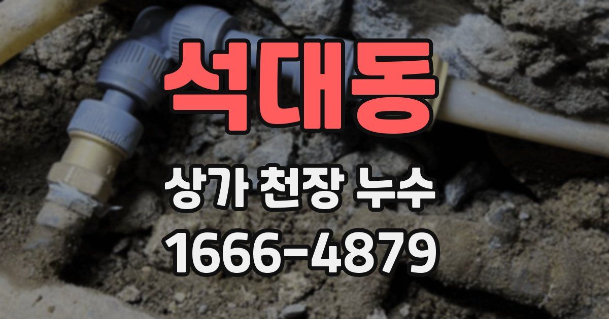 석대동 상가 천장 누수