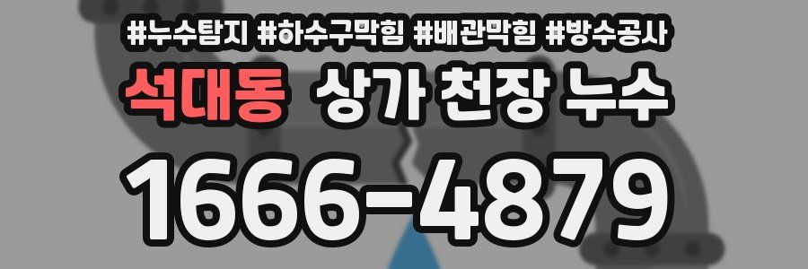 석대동 상가 천장 누수
