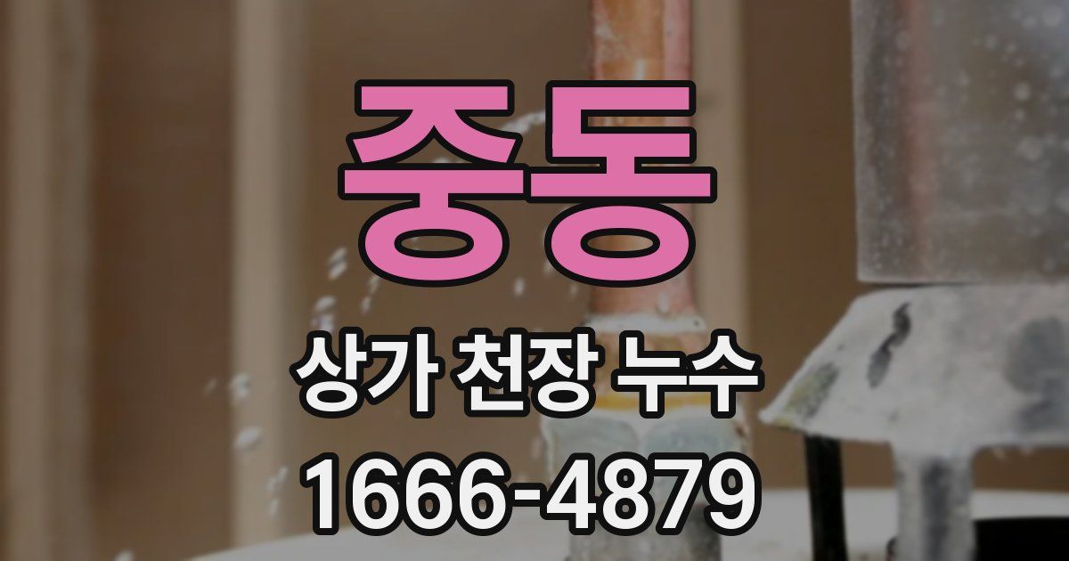 중동 상가 천장 누수