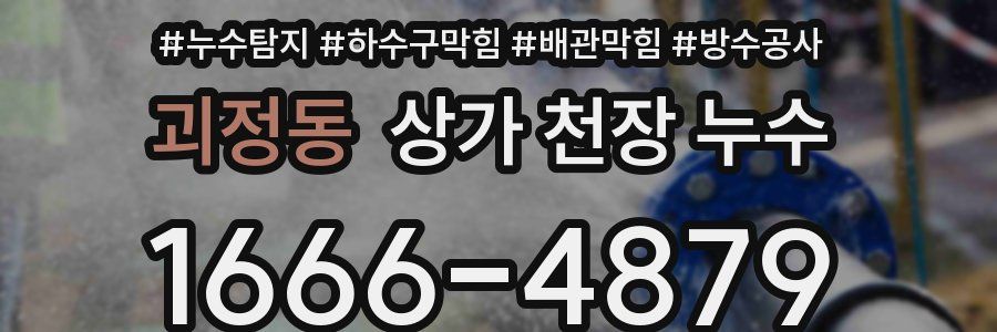 괴정동 상가 천장 누수