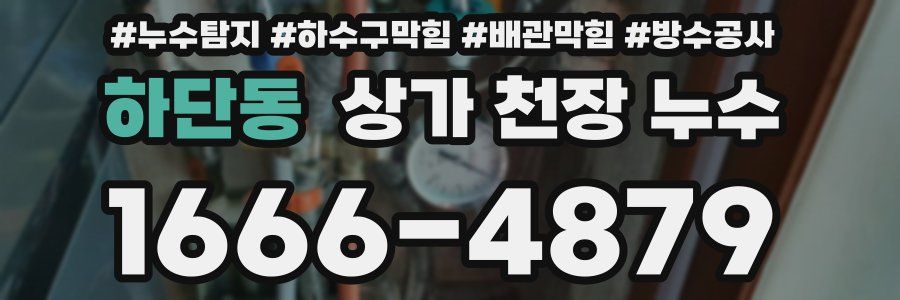하단동 상가 천장 누수
