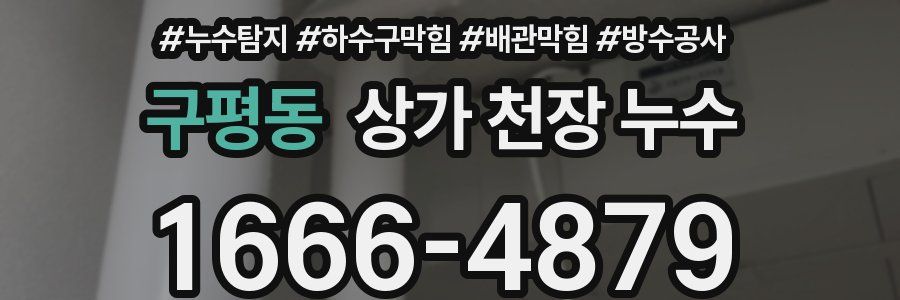구평동 상가 천장 누수