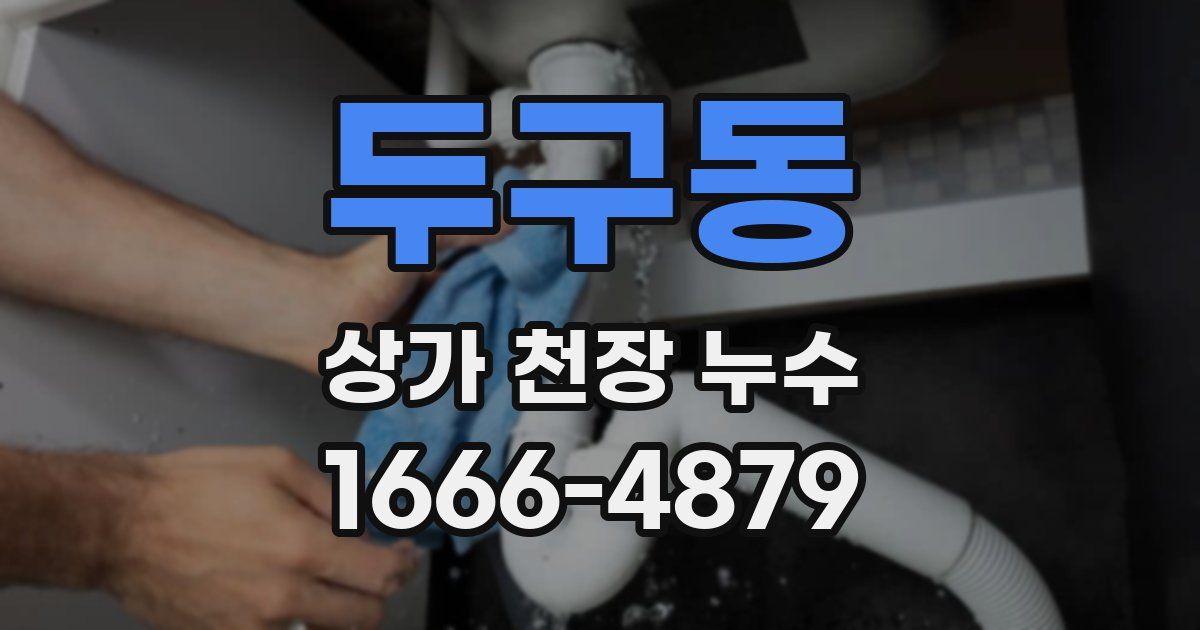 두구동 상가 천장 누수