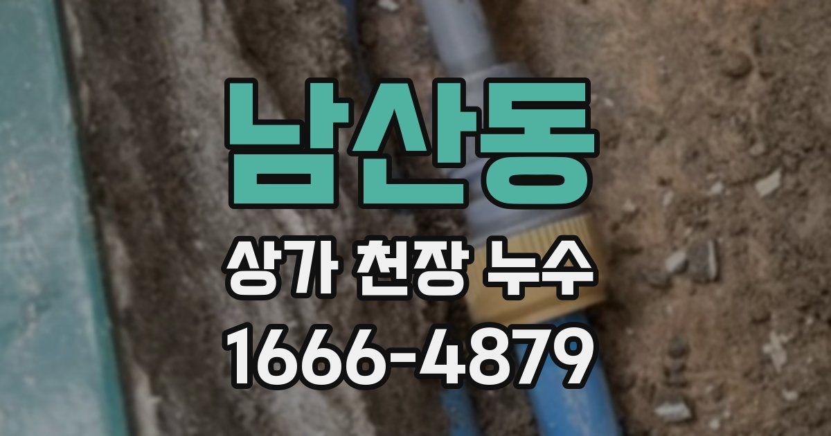 남산동 상가 천장 누수