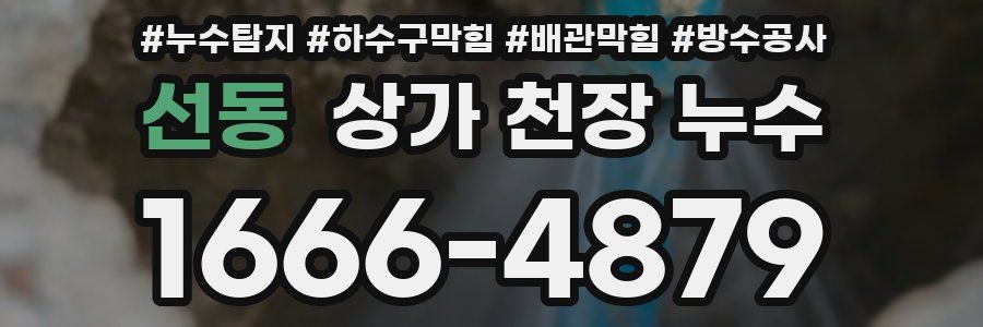 선동 상가 천장 누수