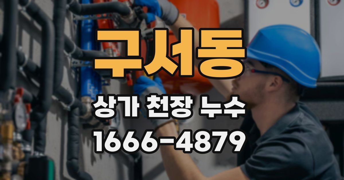 구서동 상가 천장 누수