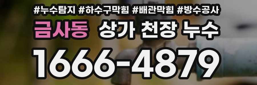 금사동 상가 천장 누수