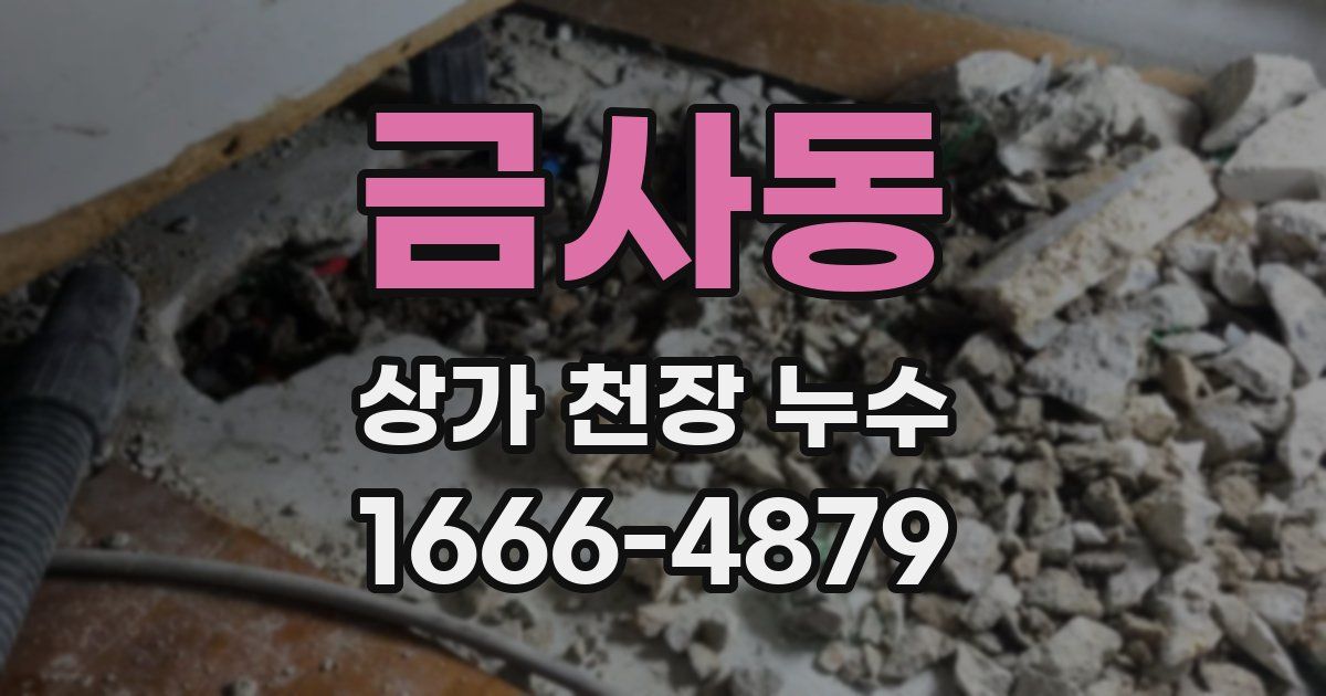금사동 상가 천장 누수