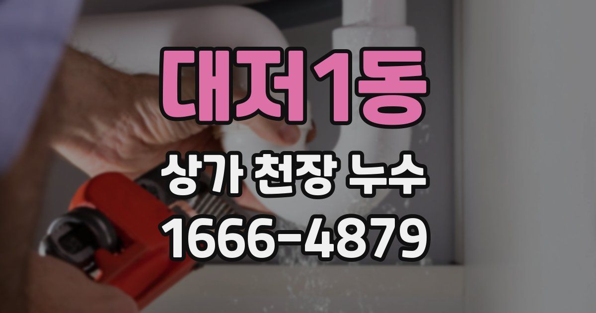 대저1동 상가 천장 누수