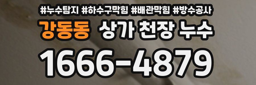 강동동 상가 천장 누수