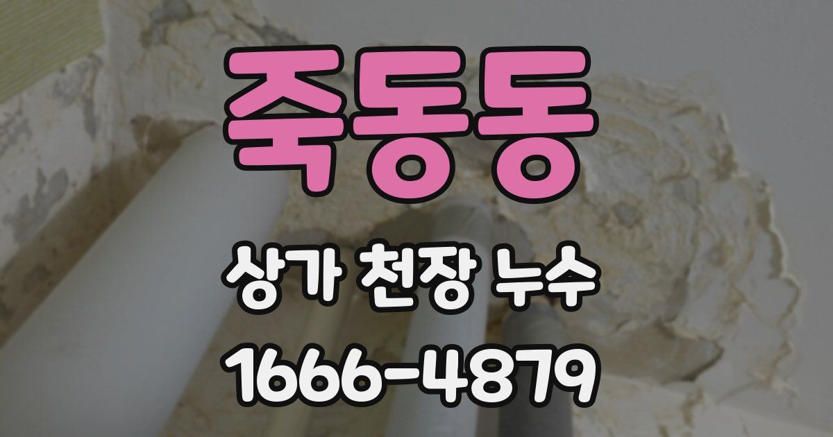 죽동동 상가 천장 누수