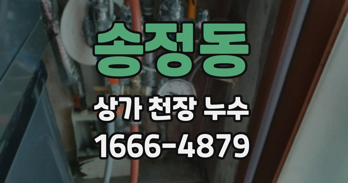송정동 상가 천장 누수