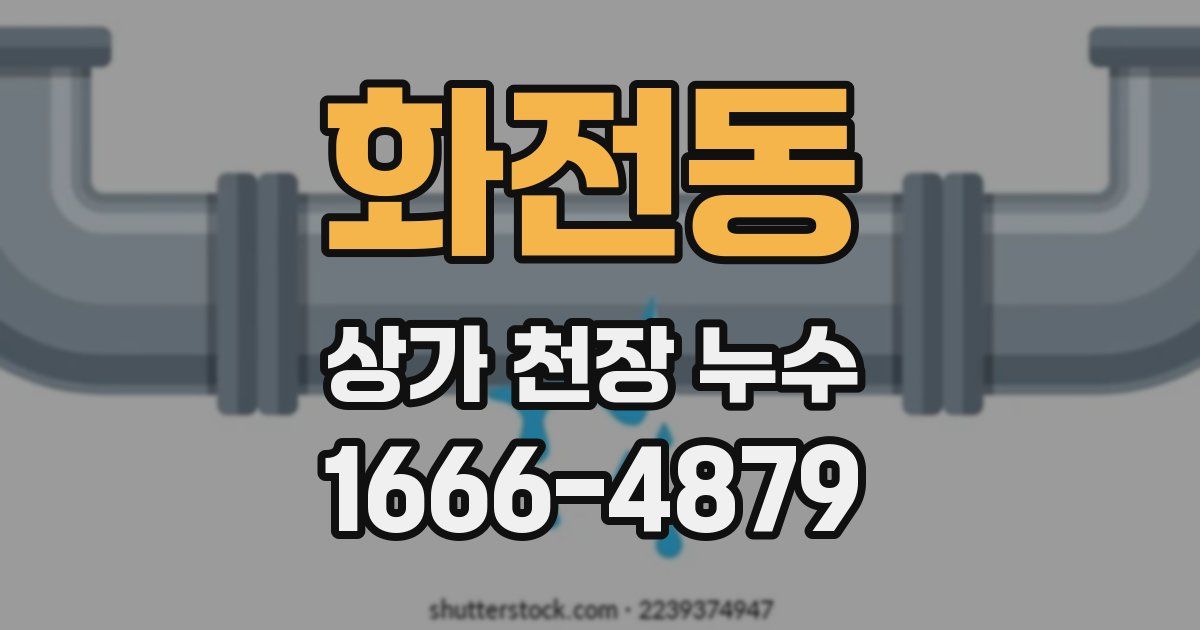 화전동 상가 천장 누수