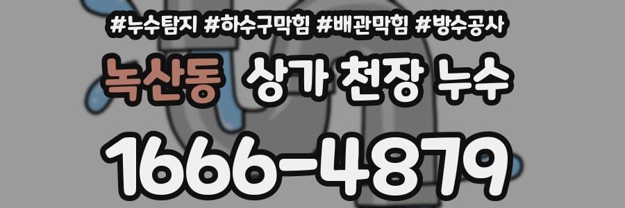 녹산동 상가 천장 누수