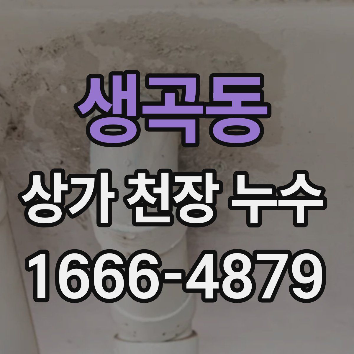 생곡동 상가 천장 누수