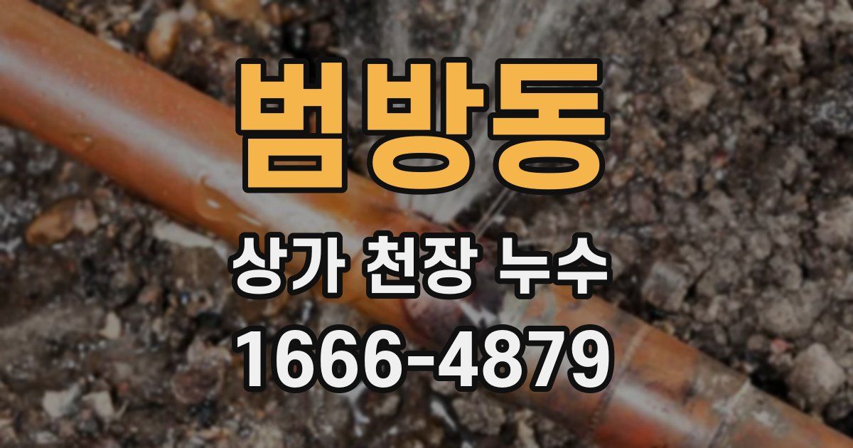 범방동 상가 천장 누수