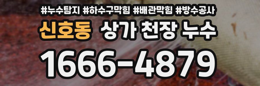 신호동 상가 천장 누수