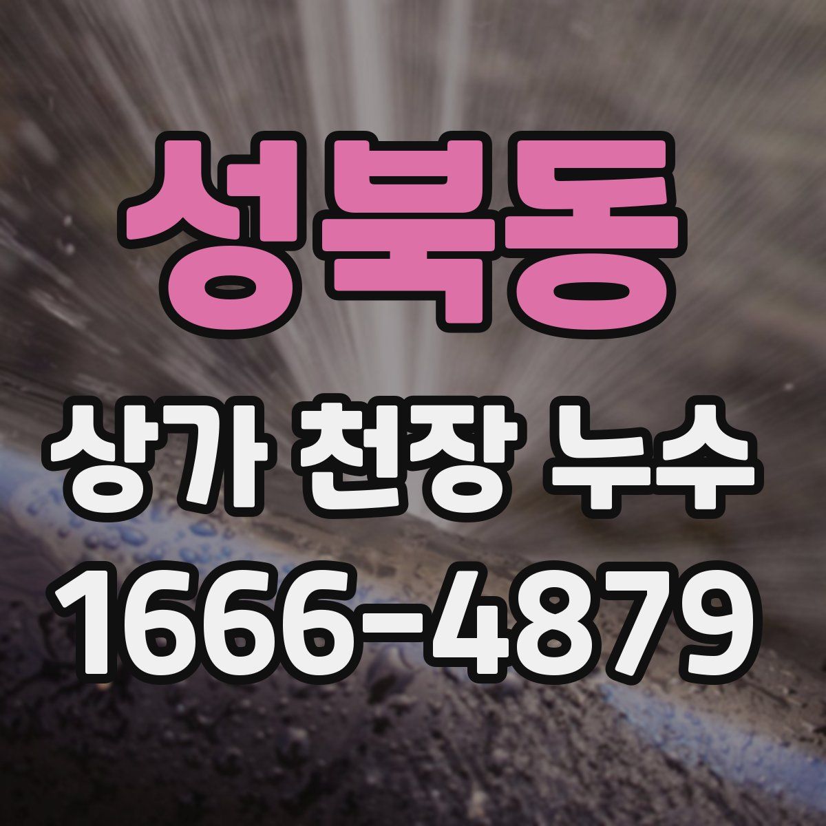 성북동 상가 천장 누수