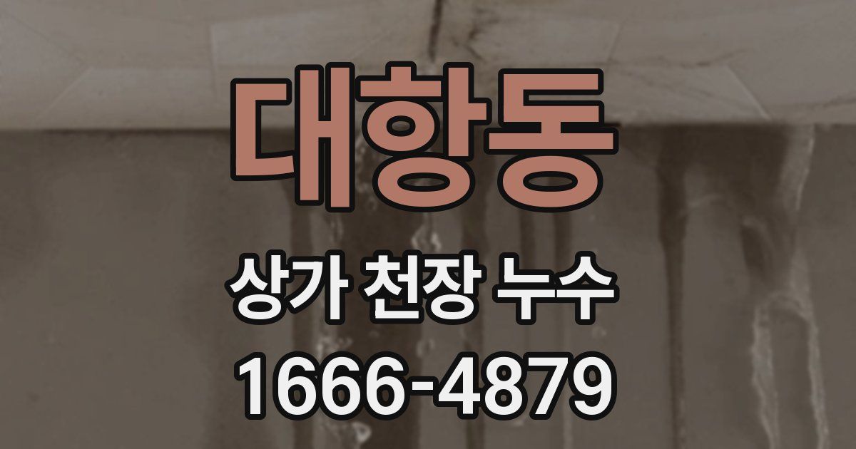 대항동 상가 천장 누수