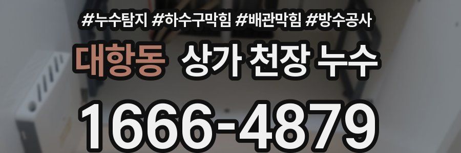 대항동 상가 천장 누수