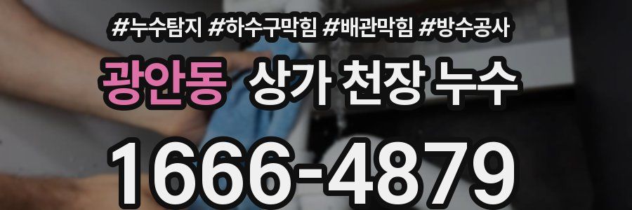 광안동 상가 천장 누수
