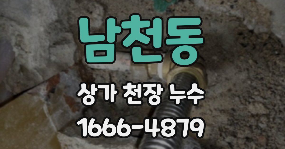 남천동 상가 천장 누수