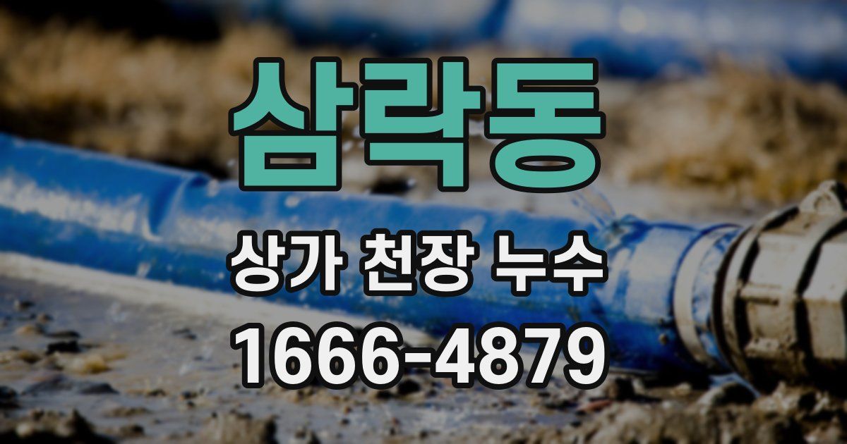 삼락동 상가 천장 누수
