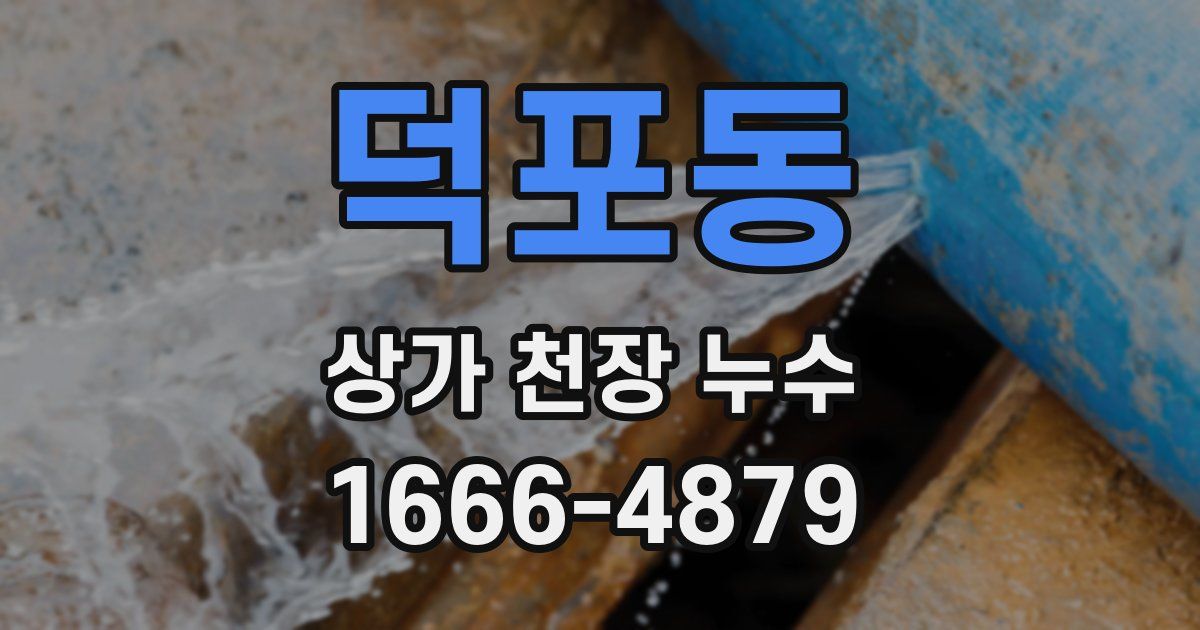 덕포동 상가 천장 누수