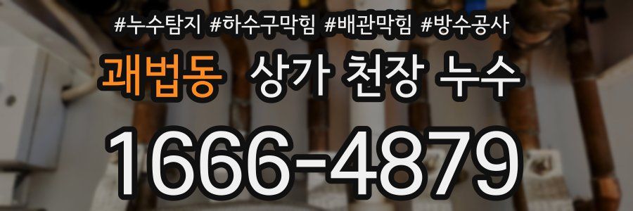 괘법동 상가 천장 누수