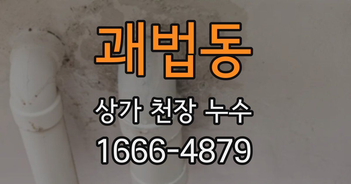 괘법동 상가 천장 누수