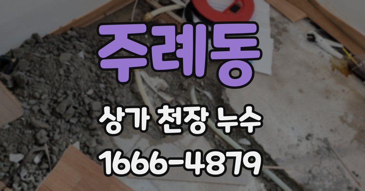 주례동 상가 천장 누수