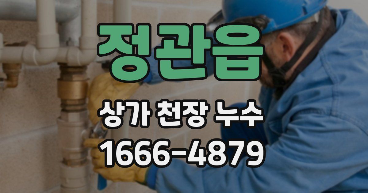 정관읍 상가 천장 누수