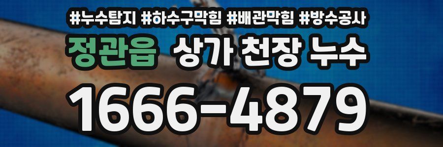 정관읍 상가 천장 누수