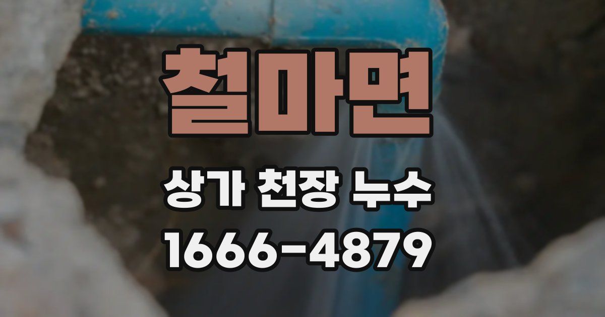 철마면 상가 천장 누수