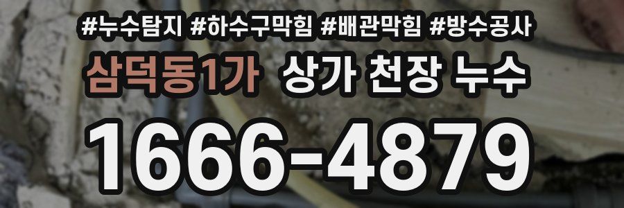 삼덕동1가 상가 천장 누수