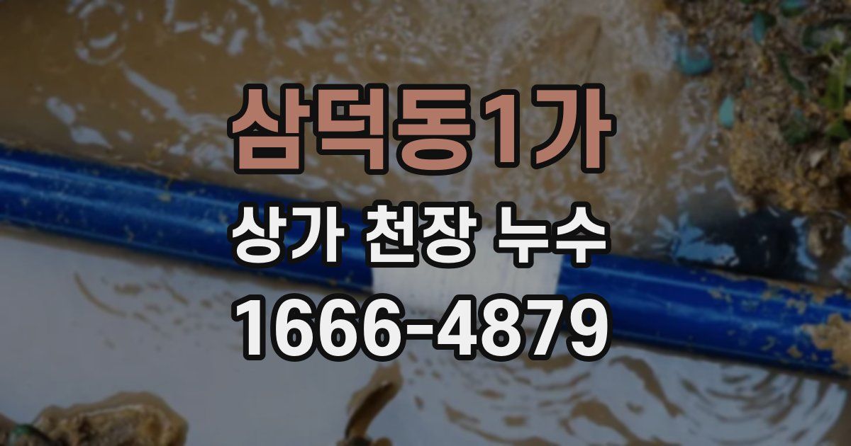 삼덕동1가 상가 천장 누수