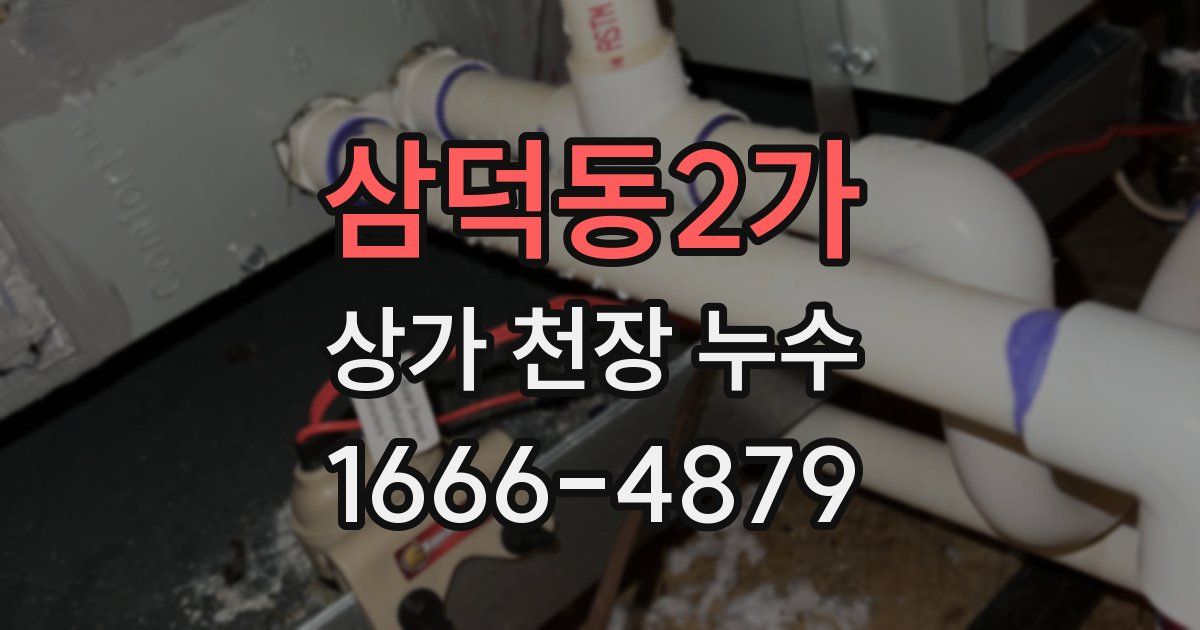 삼덕동2가 상가 천장 누수
