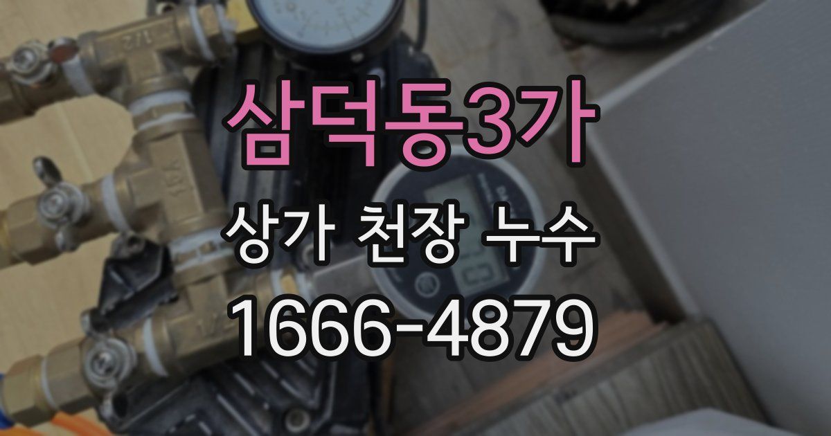 삼덕동3가 상가 천장 누수
