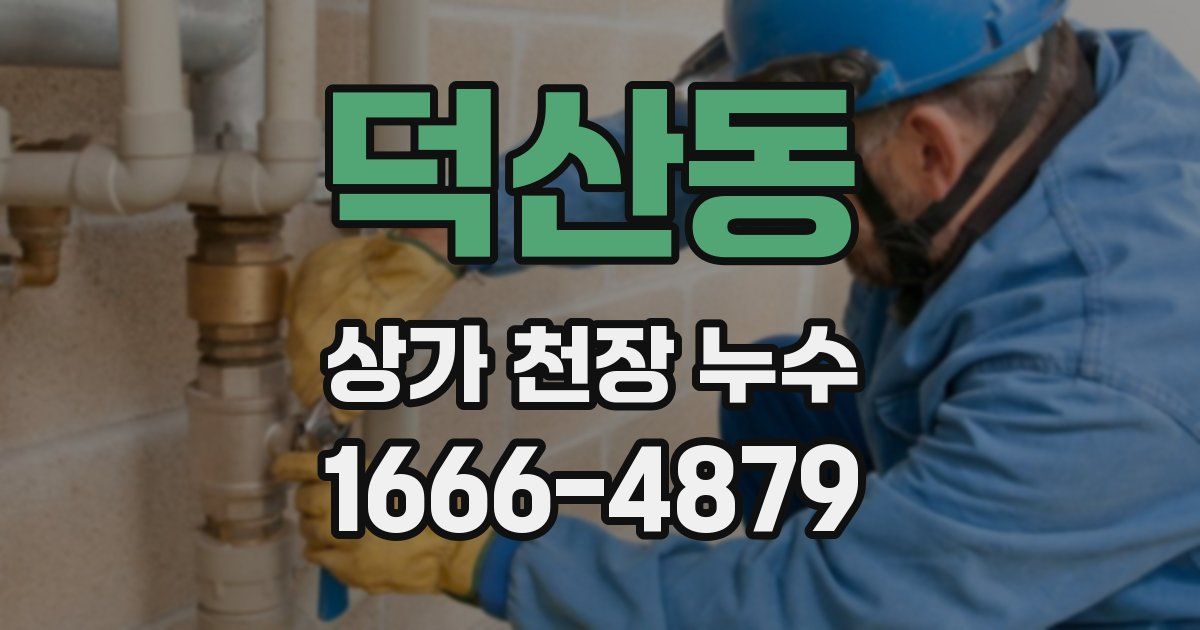 덕산동 상가 천장 누수