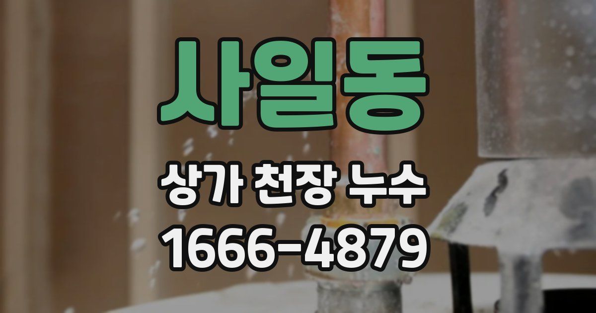 사일동 상가 천장 누수