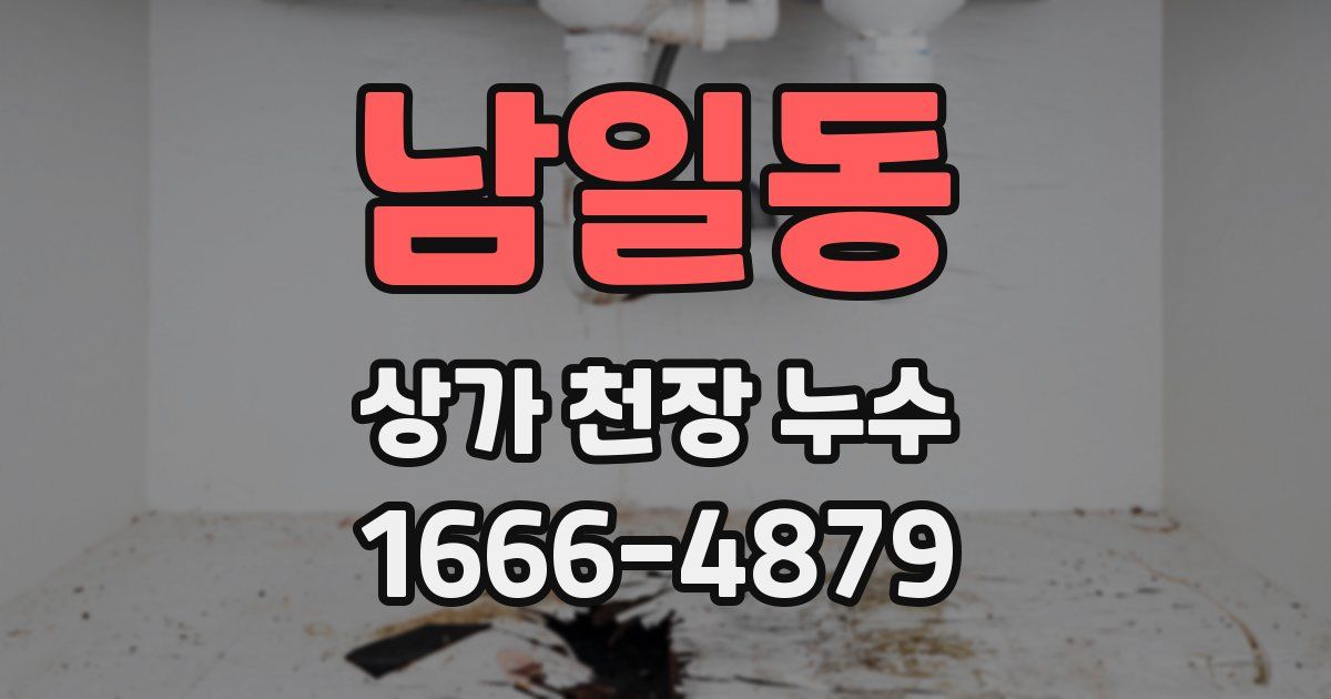 남일동 상가 천장 누수