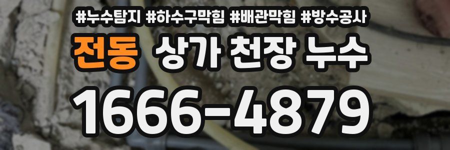 전동 상가 천장 누수