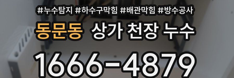 동문동 상가 천장 누수