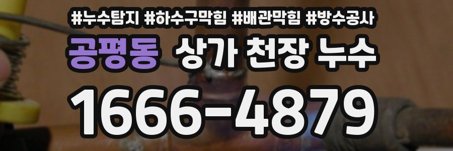 공평동 상가 천장 누수