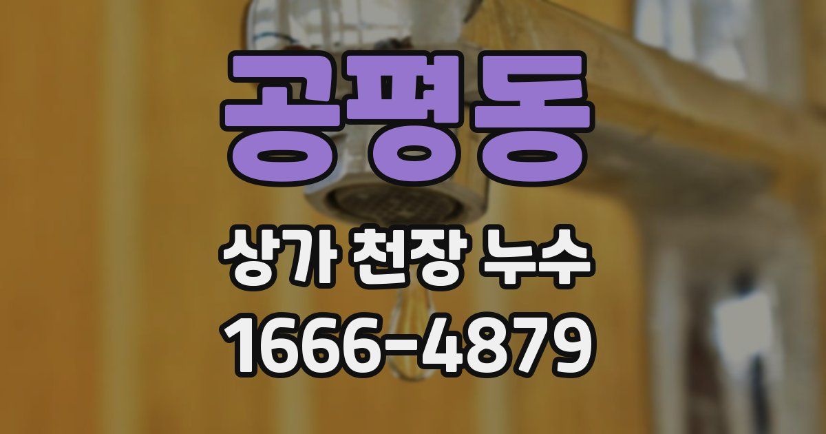 공평동 상가 천장 누수