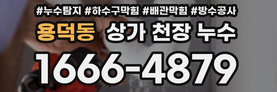 용덕동 상가 천장 누수