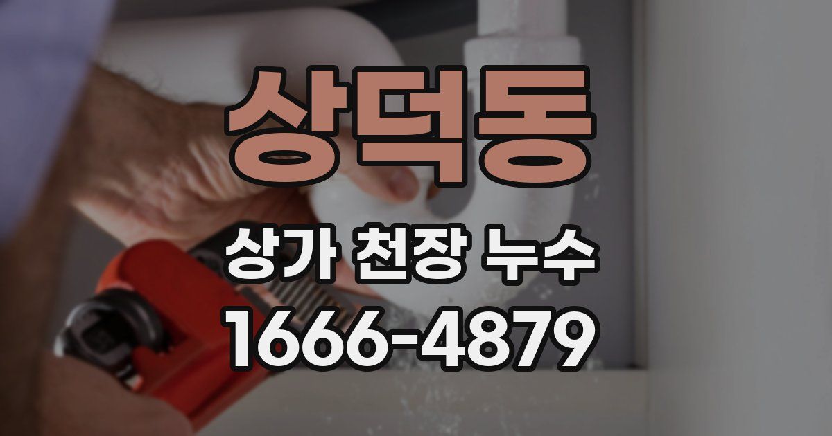 상덕동 상가 천장 누수