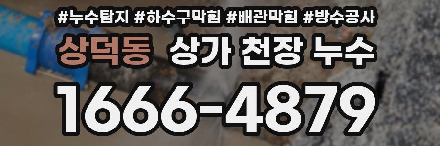 상덕동 상가 천장 누수