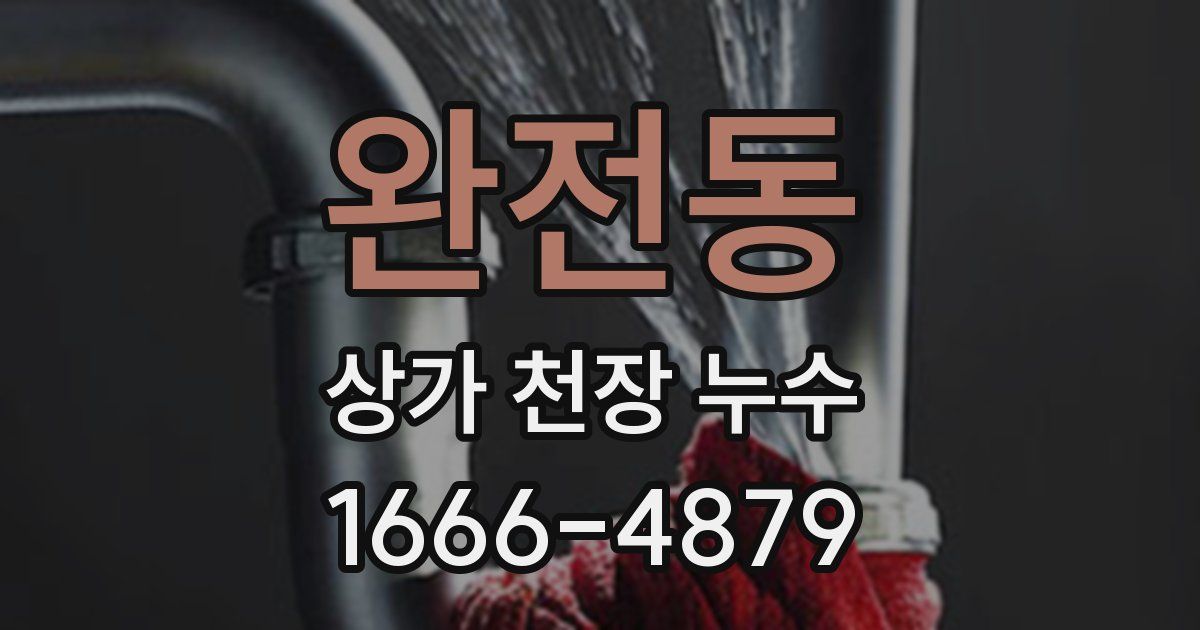 완전동 상가 천장 누수